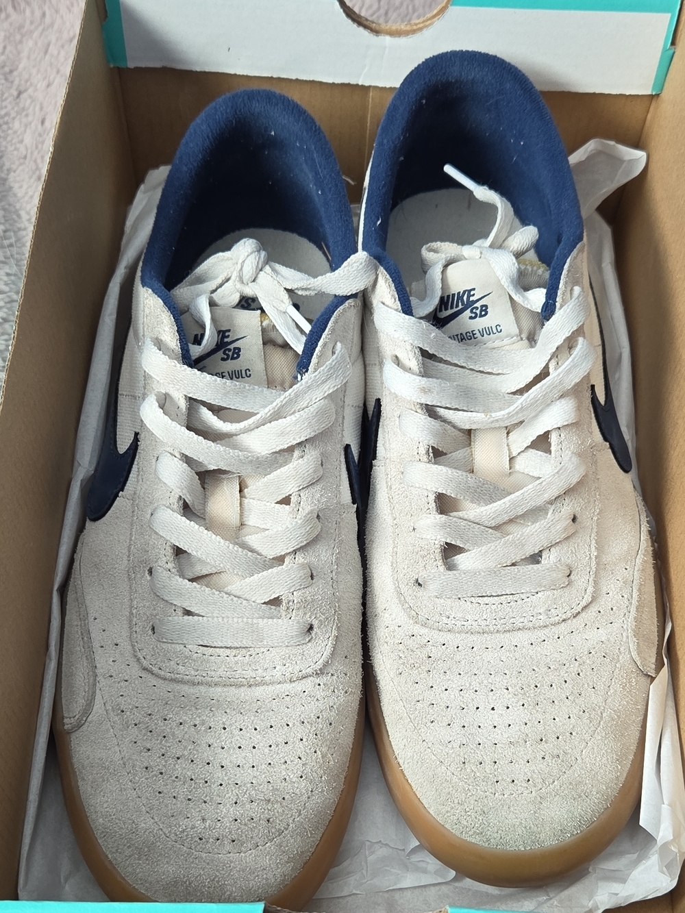 Nike SB Heritage Vulc Summit White / Navy / White Shoes W Box